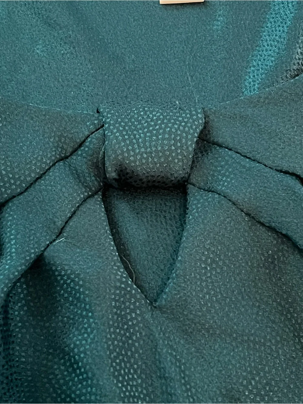 Ann Taylor LOFT Textured Keyhole Blouse Large Teal